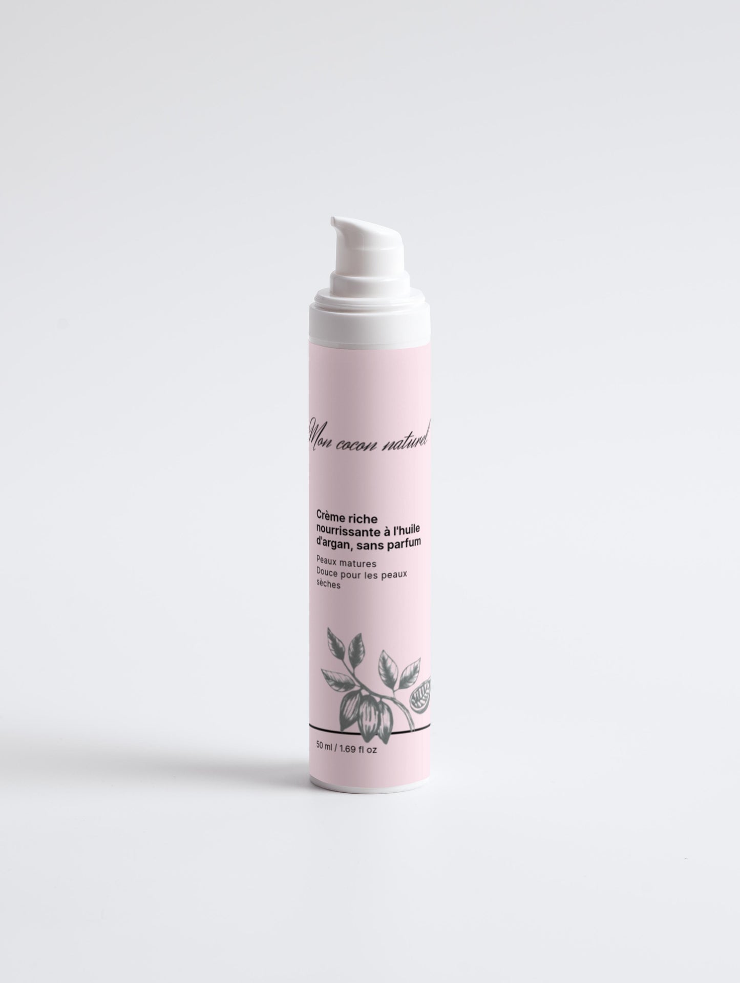 Crème Riche Nourrissante à l'Huile d'Argan, Sans Parfum