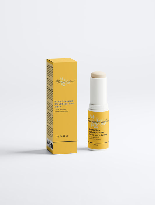 Protection Solaire SPF 50 Stick, Sans Teinte