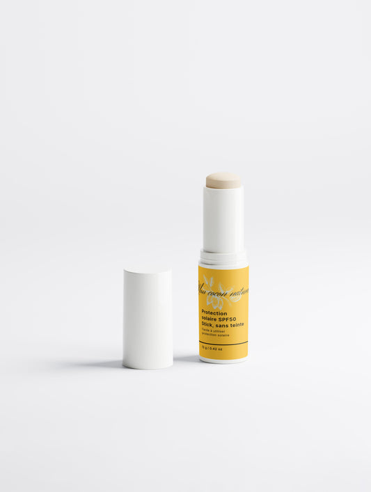 Protection Solaire SPF 50 Stick, Sans Teinte