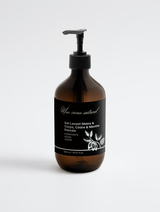 Gel lavant Mains & Corps, Cèdre & Menthe Poivrée